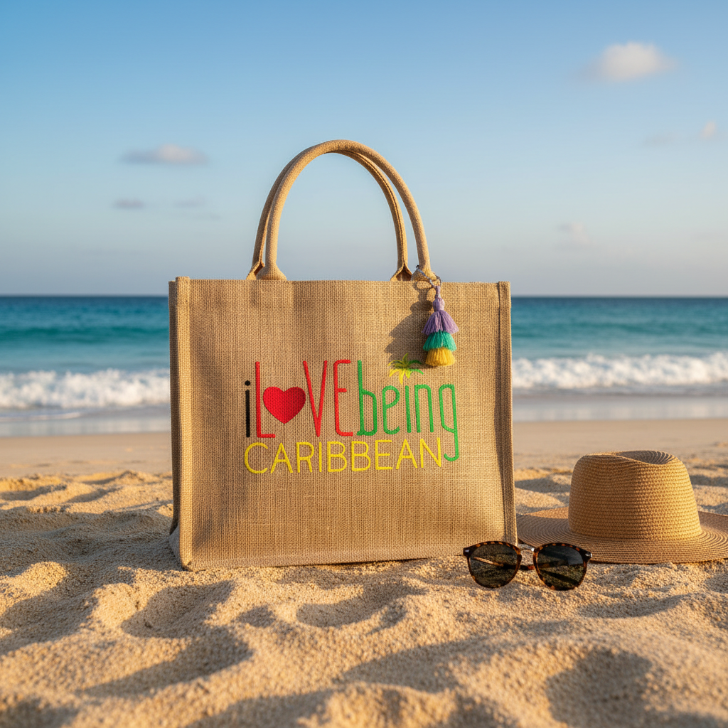 iLBC Signature Logo Beach Tote in beach setting