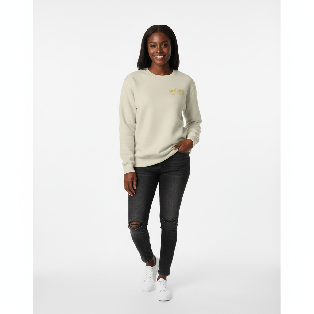 iLBC Signature Sweatshirt on Black woman with white background