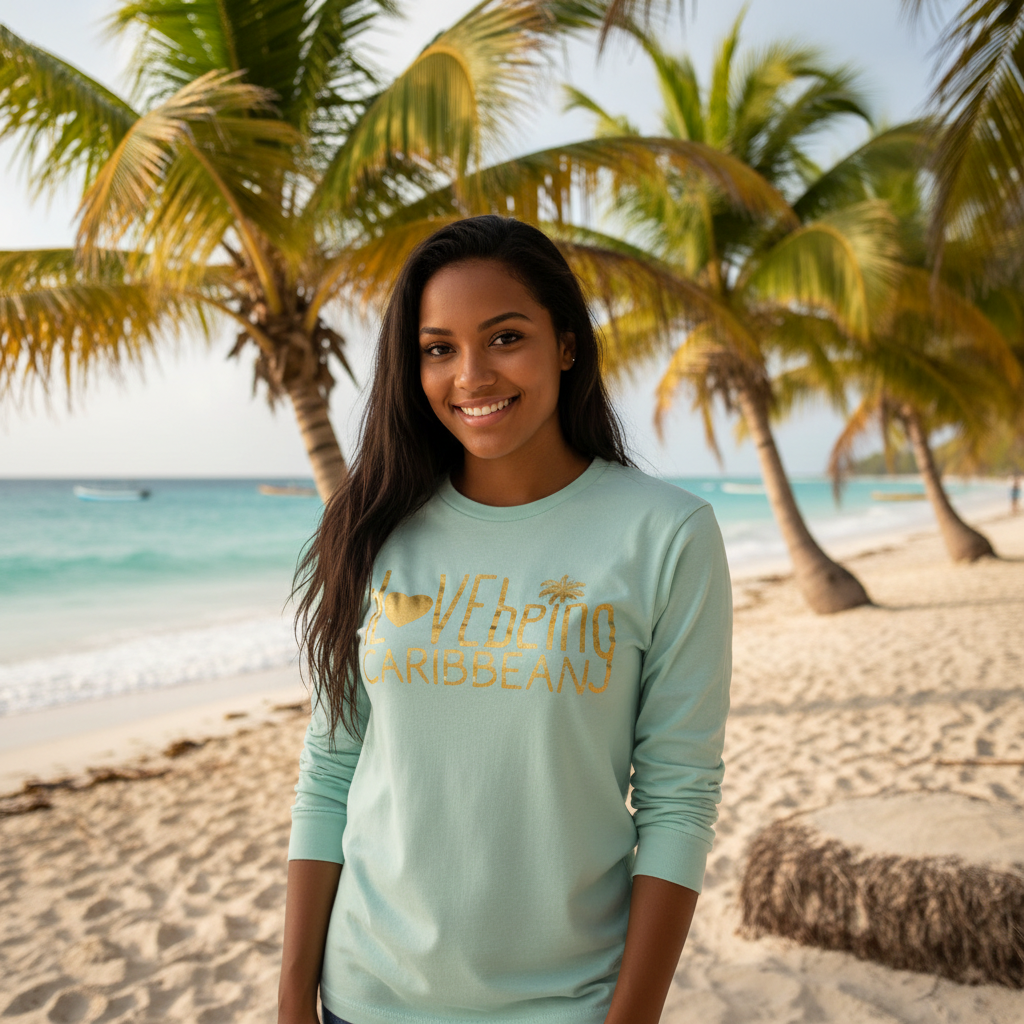 Natural Caribbean beach setting